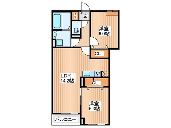 メゾン　アンソレイエの物件間取画像